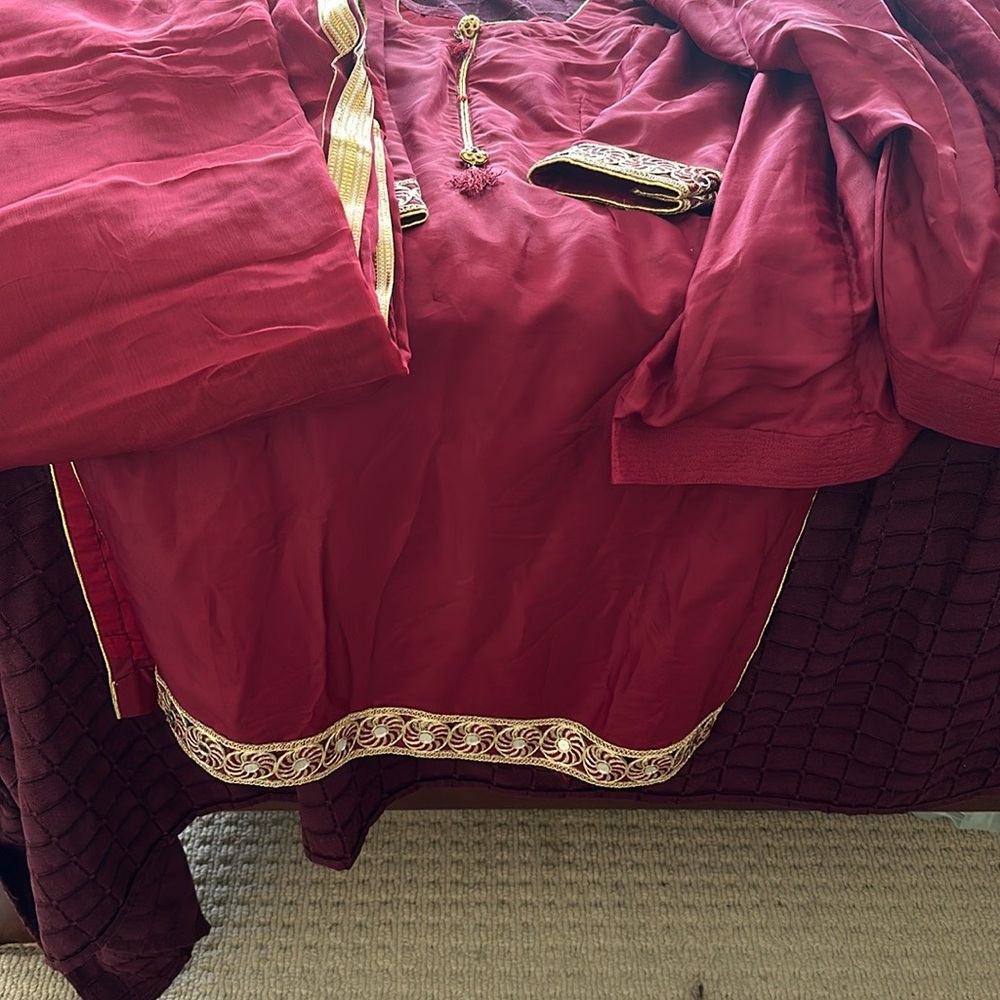 Elegant Maroon Patiala Pants